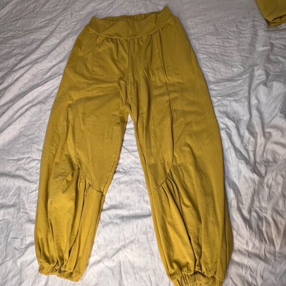 FP Beach Slouchy Lounge Jogger Pants & Scoop Neck Top Set SMALL USA 100% Cotton - Picture 4 of 16